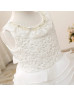Beaded Ivory Lace Organza Tiered Flower Girl Dress Beaded Ivory Lace Organza Tiered Flower Girl Dress